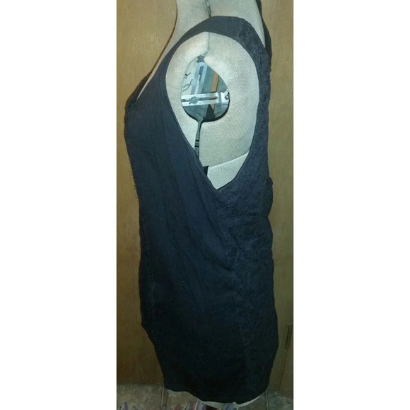 "A Pea In The Pod" Black/Lace Maternity Sleeveless Tank Top Size Large - Picture 3 of 4